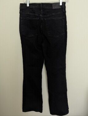 Madewell Mid-Rise Kick Out Jeans Size 28T Tall Black Kick Flare Denim